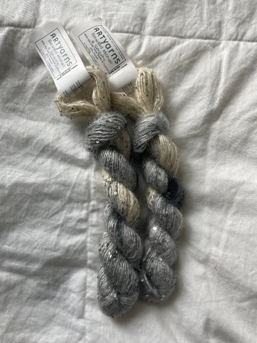 Artyarns Beaded Mohair and Sequins Silk Yarn 2 Skeins